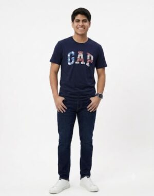 T-Shirt Gap manga corta azul estampado M L T-Shirt Gap manga corta azul estampado M L