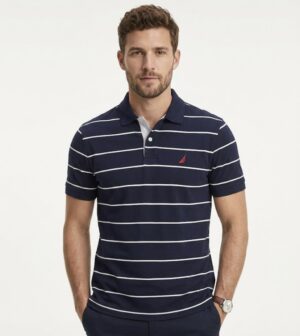 Polo Nautica azul rayas XL
